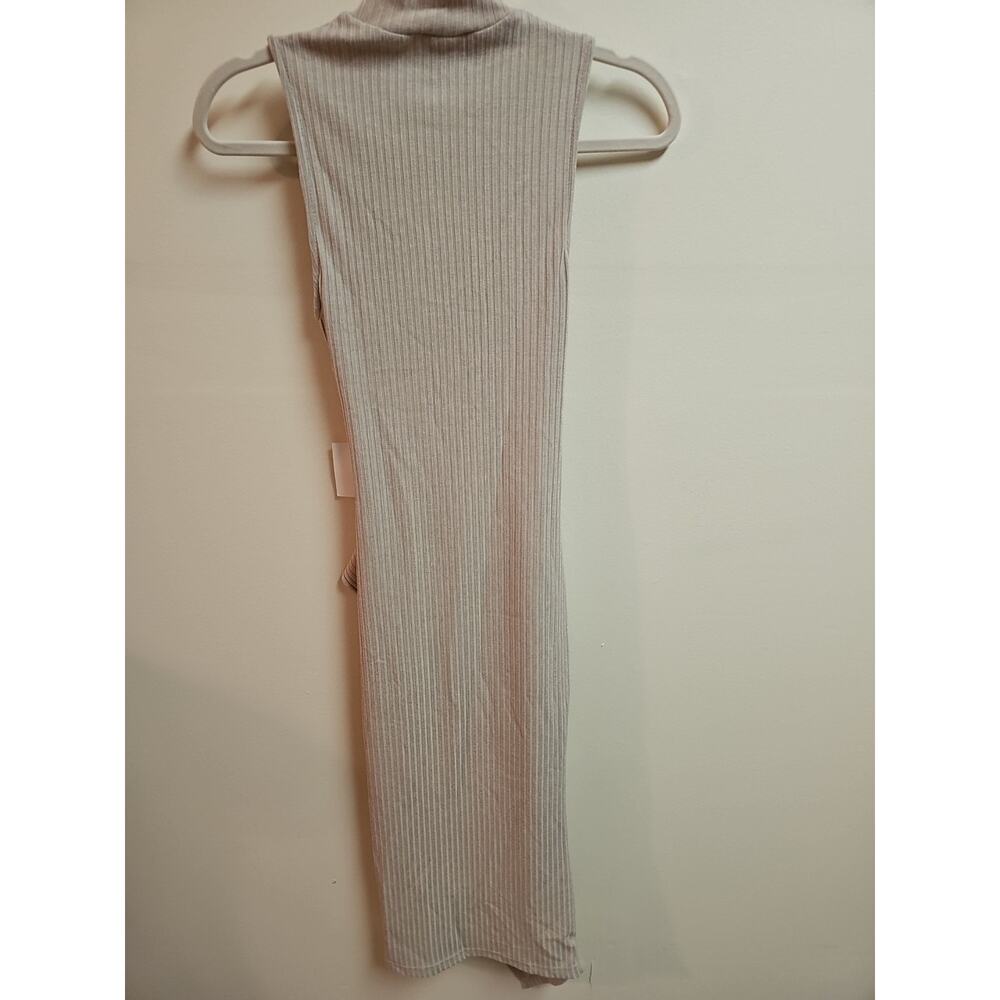Forever 21 Resort Collection Tan Fitted Sweater Wrap Dress Size S NWT - Picture 4 of 8